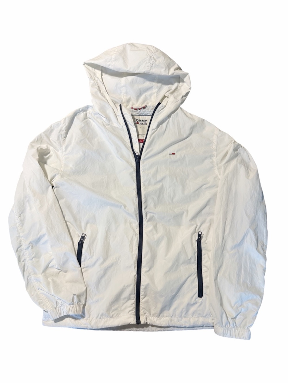Tommy Hilfiger White Hooded Windbreaker Jacket